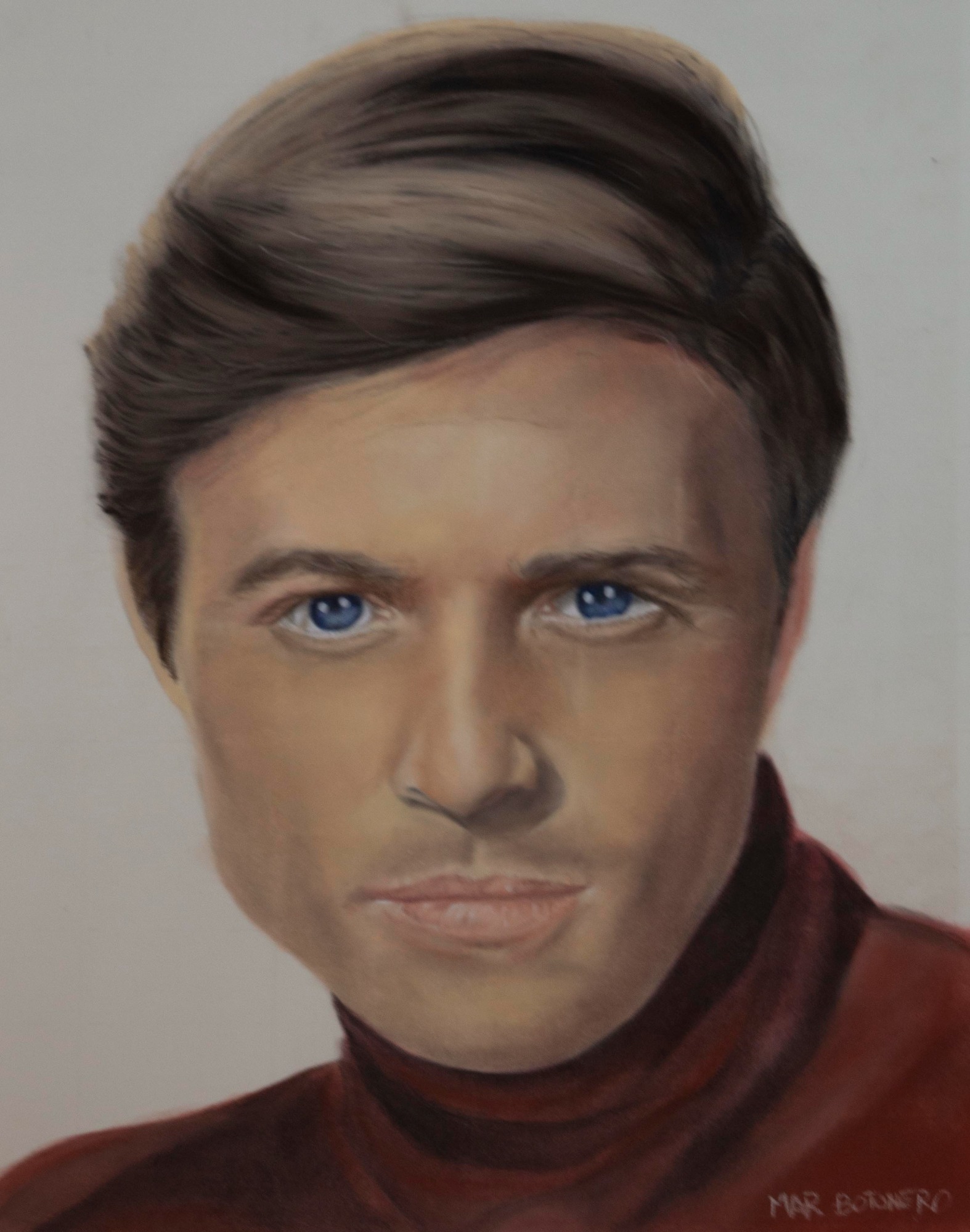 "Cuadro realizado en pastel seco. Retrato de Robert Redford, realizado por Cuchiart by Mar Botonero"